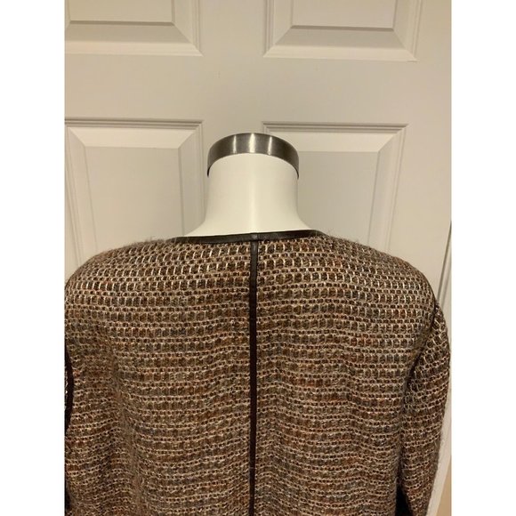 Lafayette 148 New York Bronze Tweed Wool Jacket, Size L, NWT! $798 - Picture 7 of 9